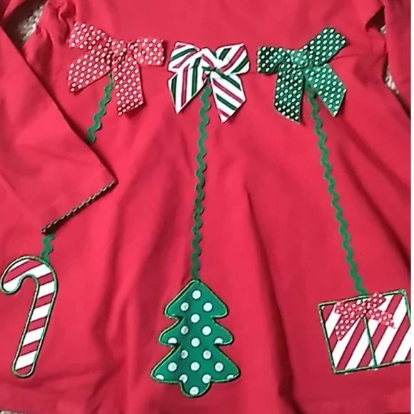 Girls Christmas Top Bottom - Sz 5 - Picture 2 of 9